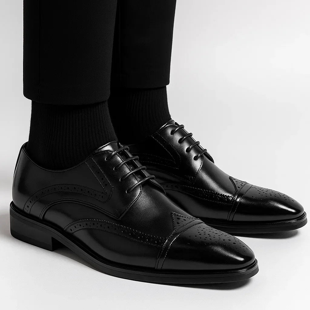 Lunelle | Heren Dresschoenen Gemaakt van Echt Leer Oxford Formele Schoenen