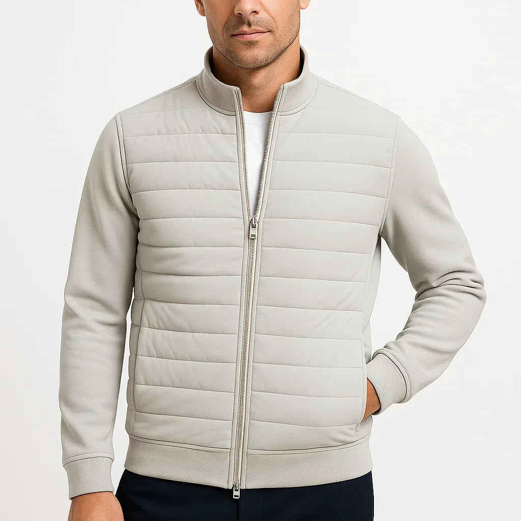 Lunelle | Herenjack Hybrid Gevoerde Gebreide Mouwen Polyester Katoen