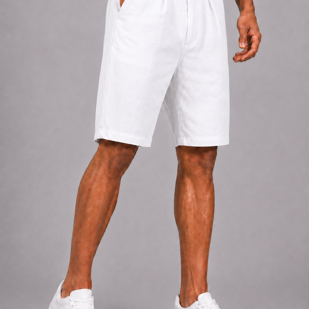 Lunelle | Heren Short met Linnenuitstraling en Elastische Taille