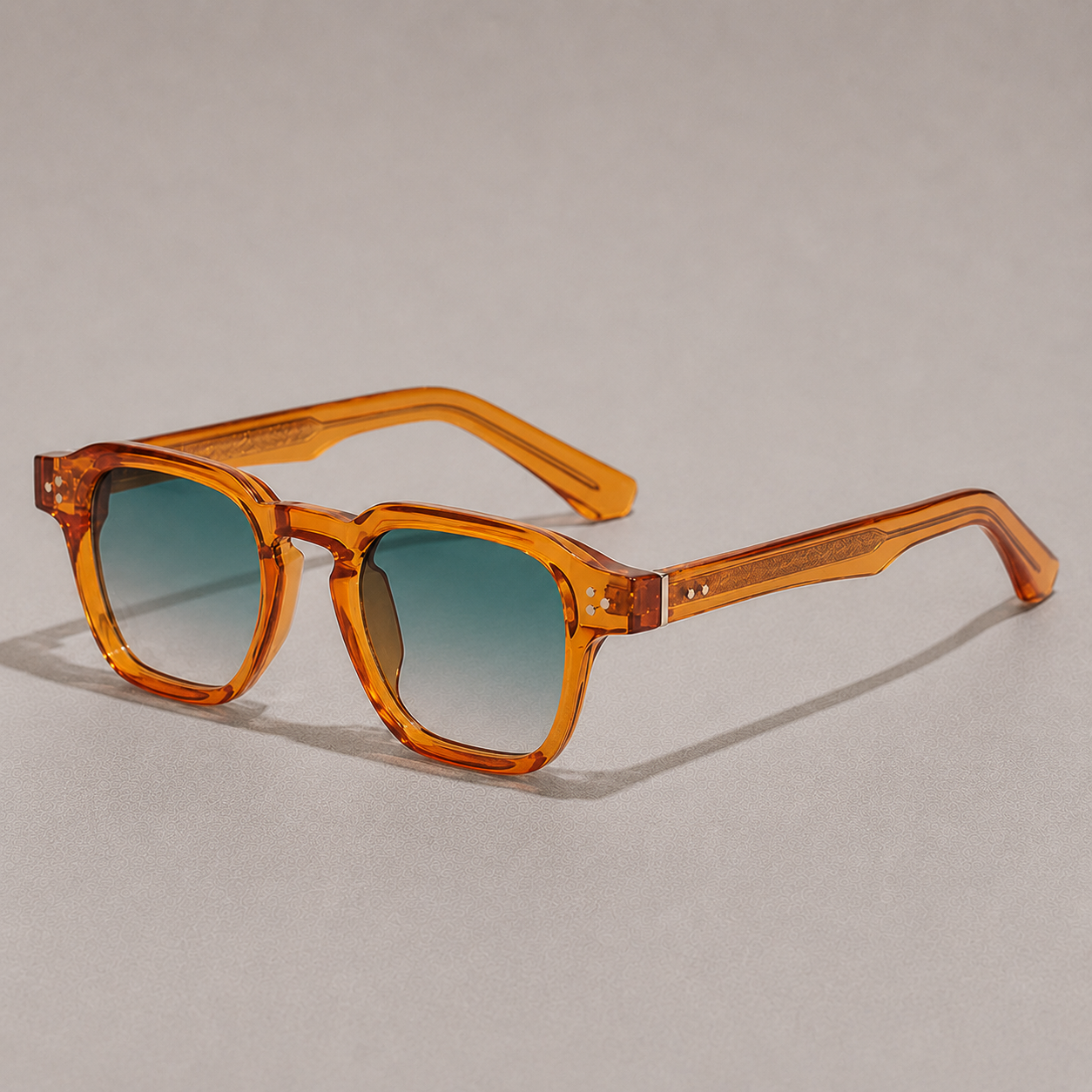 Lunelle | Heren Zonnebril met Transparant Montuur en Gradient Glazen