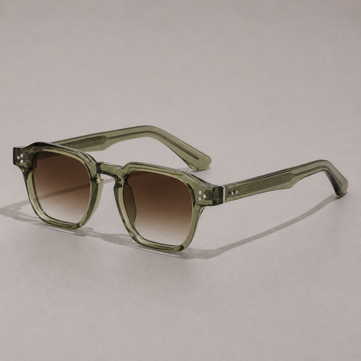 Lunelle | Heren Zonnebril met Transparant Montuur en Gradient Glazen