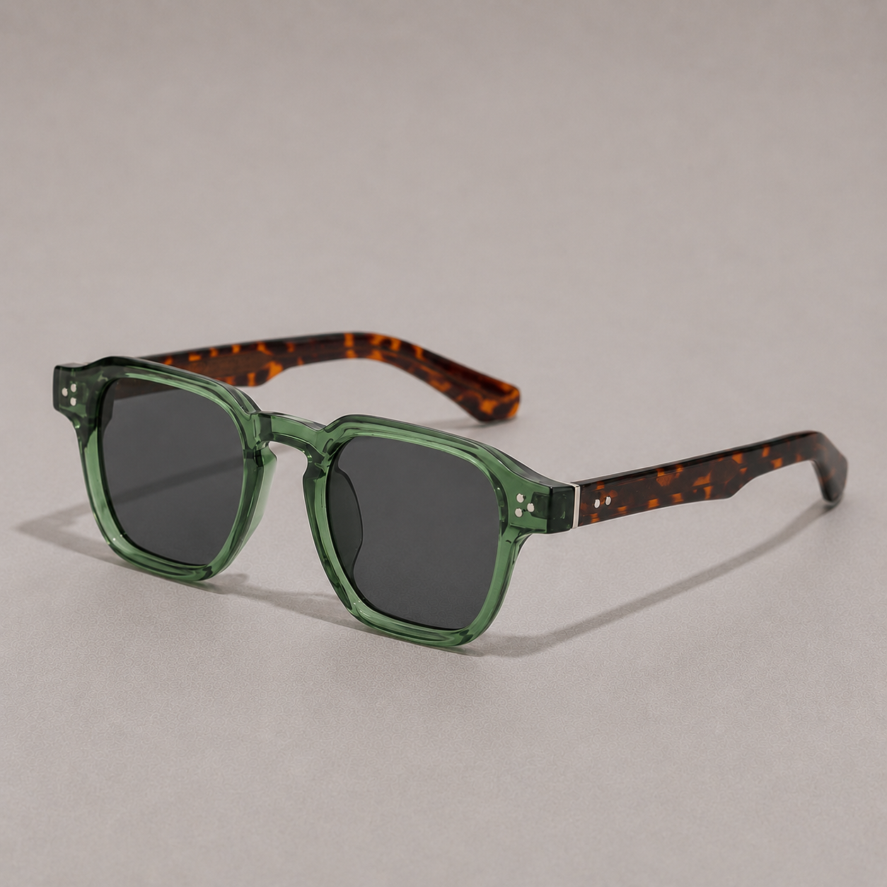 Lunelle | Heren Zonnebril met Transparant Montuur en Gradient Glazen