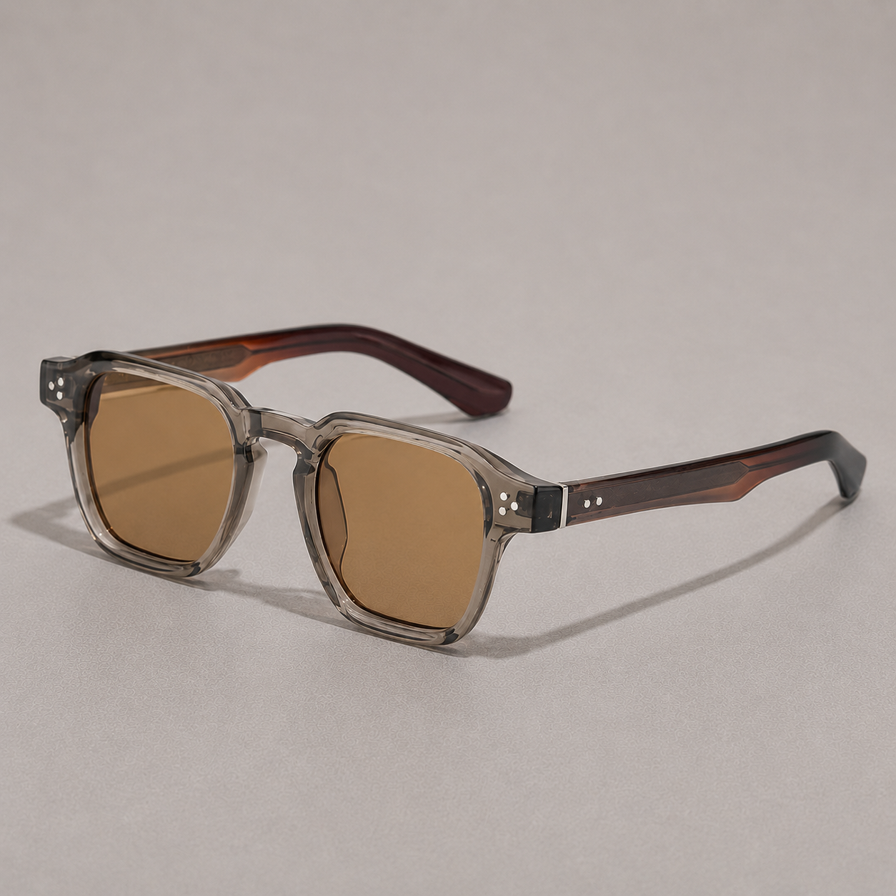 Lunelle | Heren Zonnebril met Transparant Montuur en Gradient Glazen