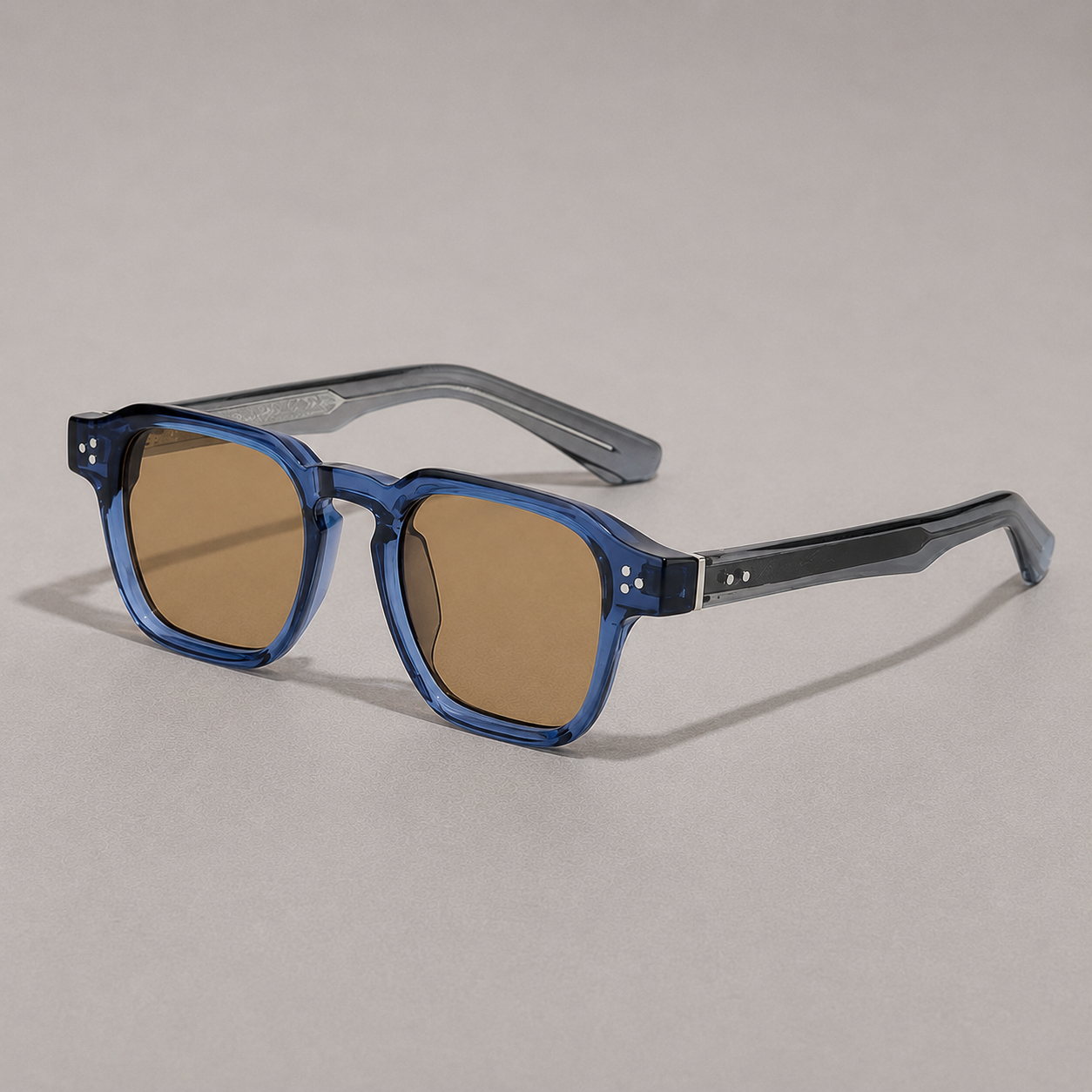 Lunelle | Heren Zonnebril met Transparant Montuur en Gradient Glazen